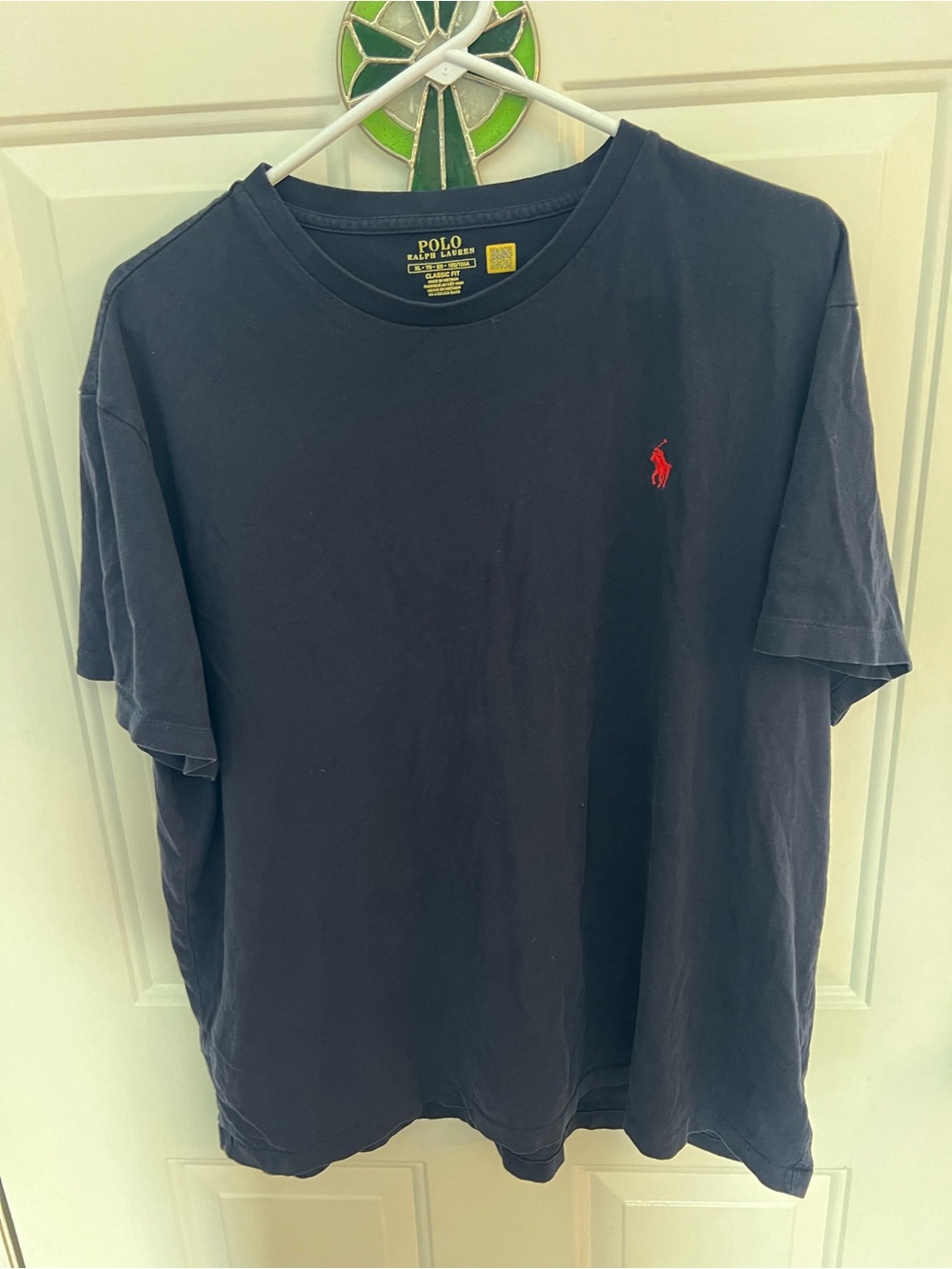 Polo by Ralph Lauren Navy Short Sleeve Crewneck Tee with Red Pony Embroidery
